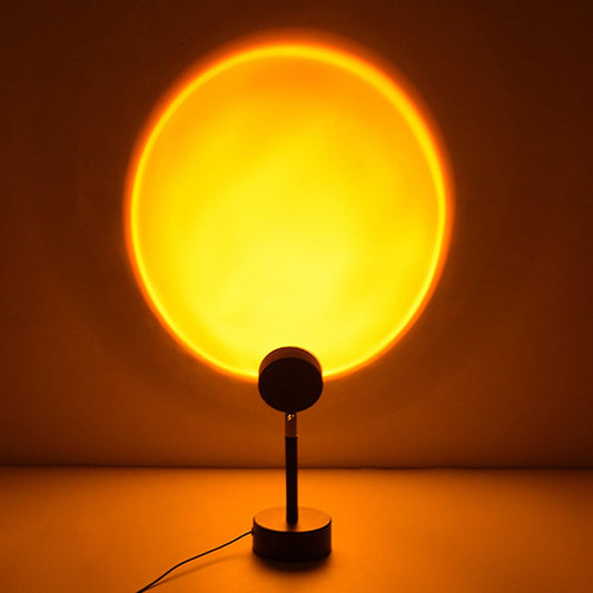 Lampe Sunset - projection orange chambre